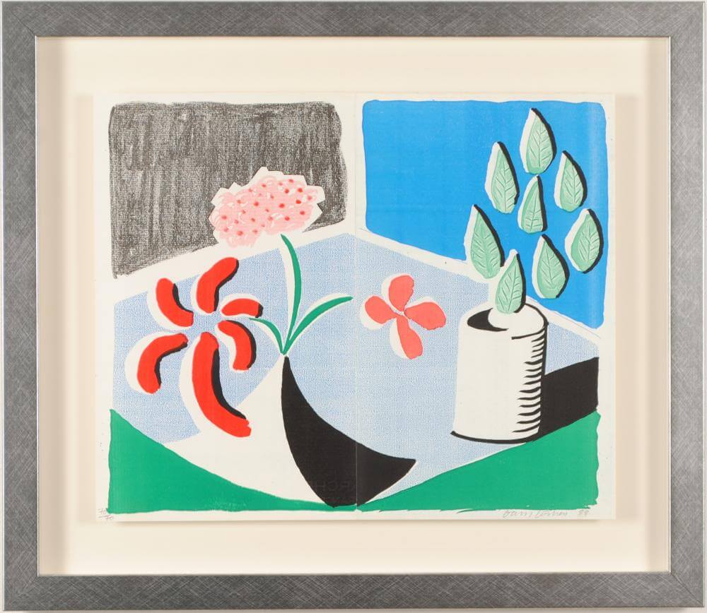 ディヴィッド・ホックニー Red Flowers and Green Leaves,Seoarate,May 1988
