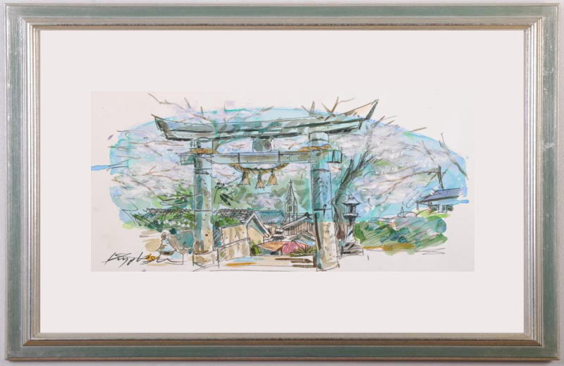 石井清 桜咲く崎津天主堂・C