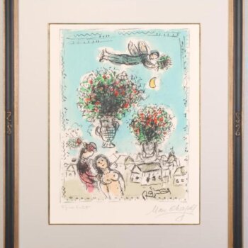 マルク・シャガール 青空の花束